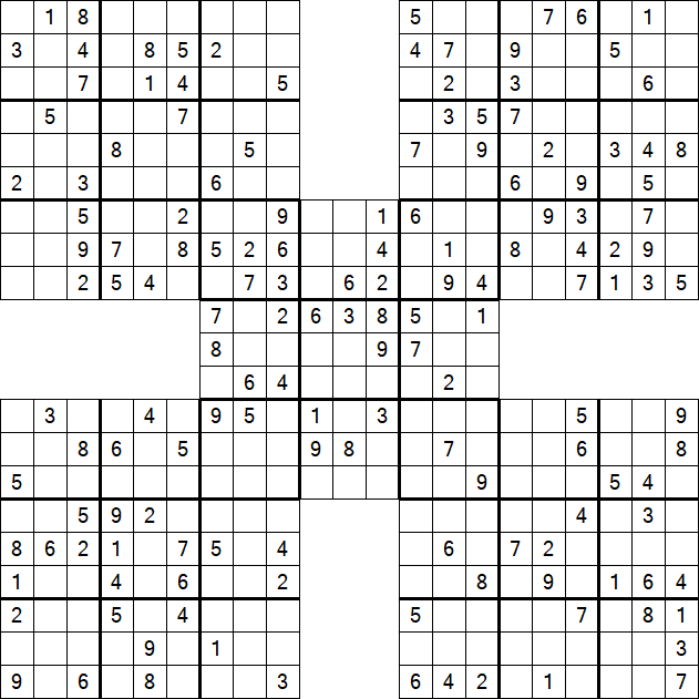 Samurai Sudoku - Moyen