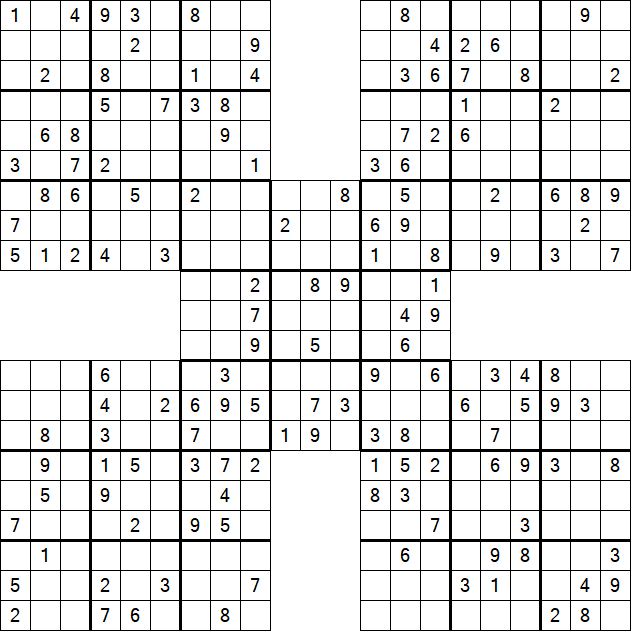 Samurai Sudoku - Moyen