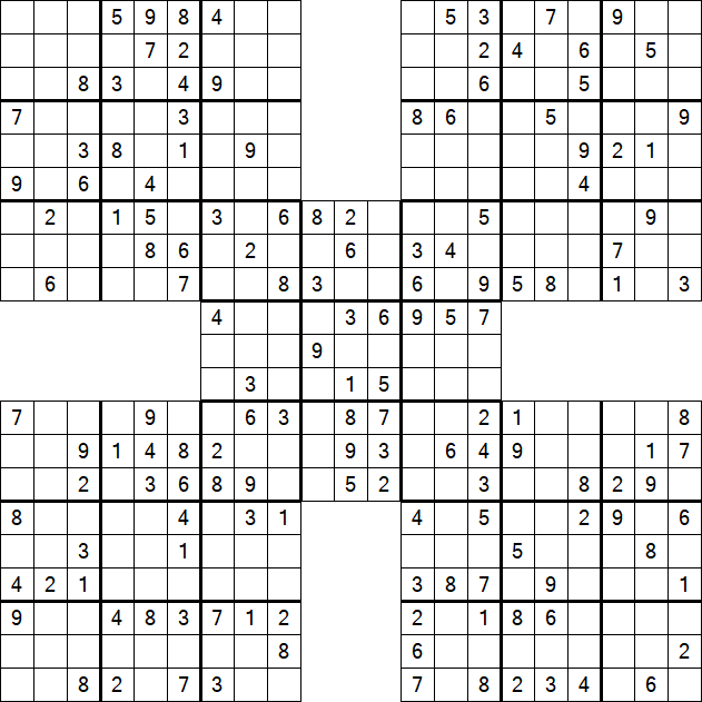Samurai Sudoku - Moyen