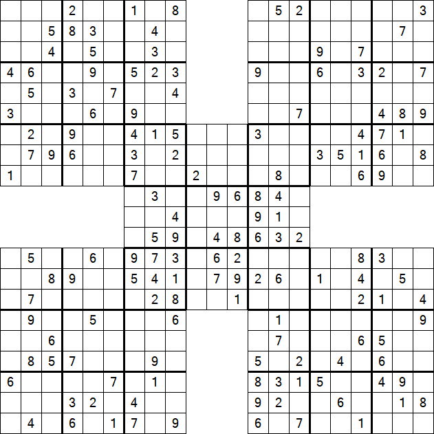 Samurai Sudoku - Médio