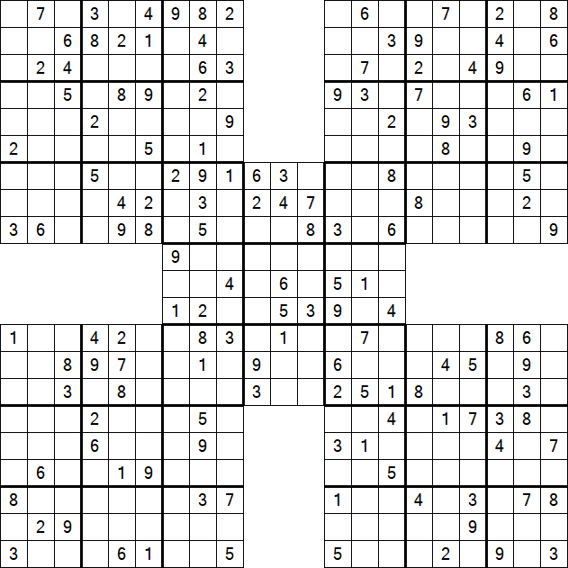 Samurai Sudoku - Médio