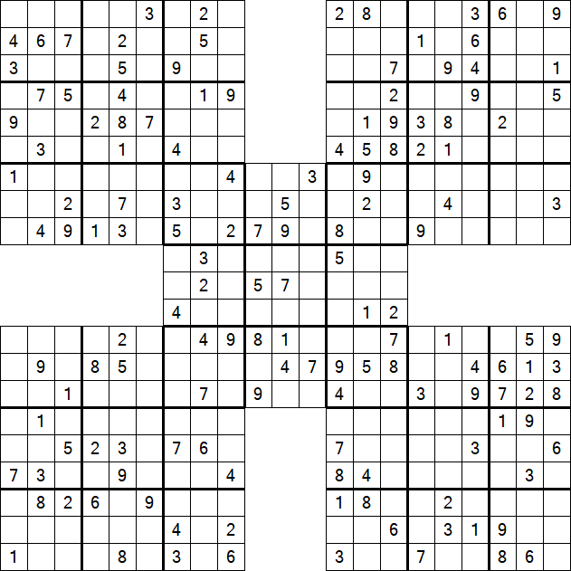 Samurai Sudoku - Médio