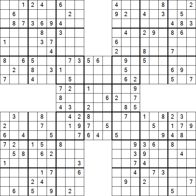 Samurai Sudoku - Médio
