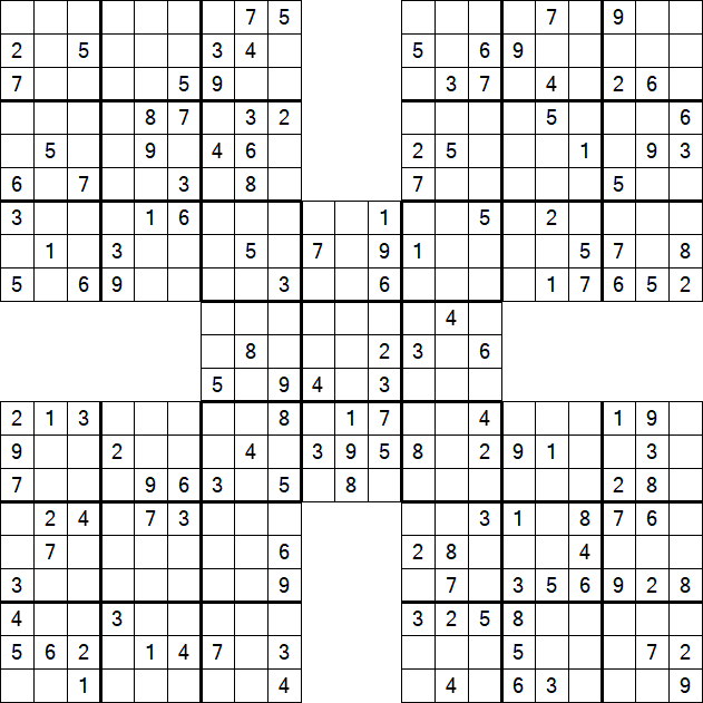 Samurai Sudoku - Moyen