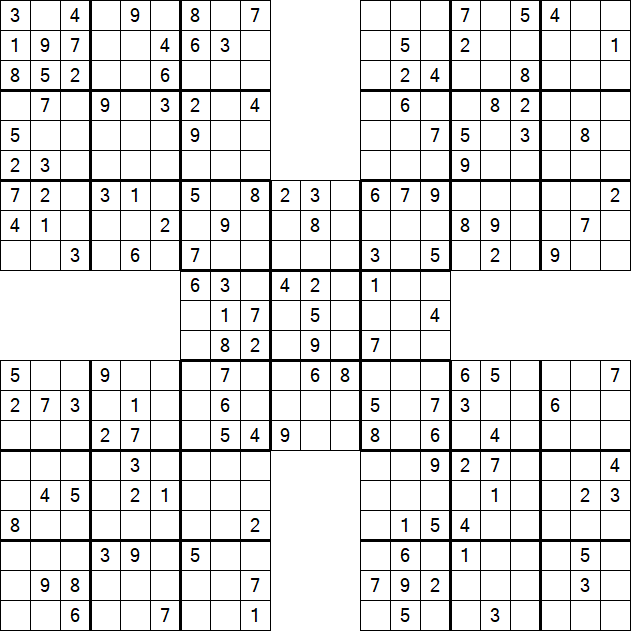 Samurai Sudoku - Moyen