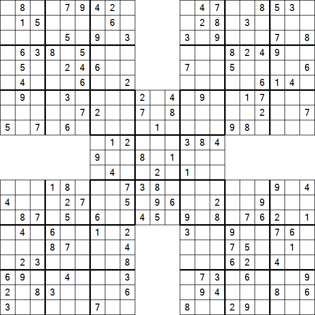 Samurai Sudoku - Medium