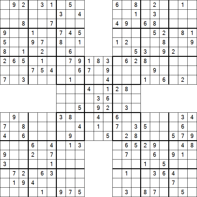 Samurai Sudoku - Medium