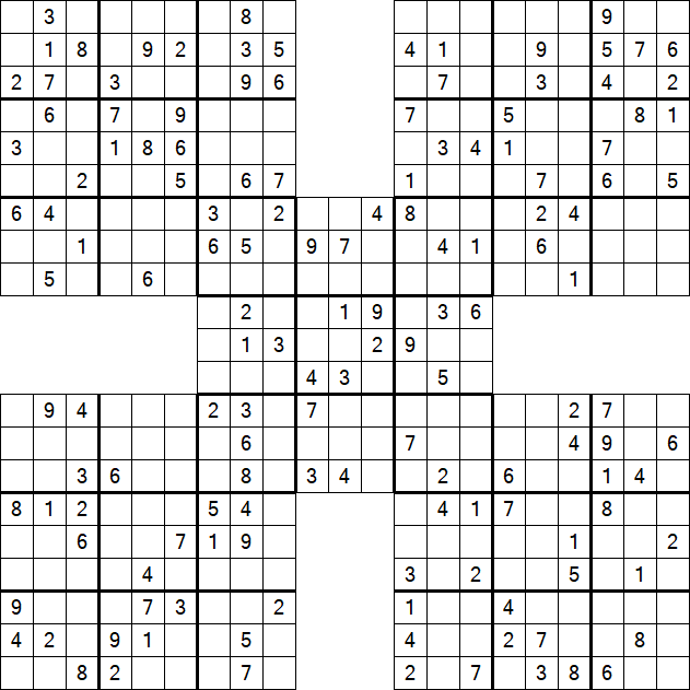 Samurai Sudoku - Medium
