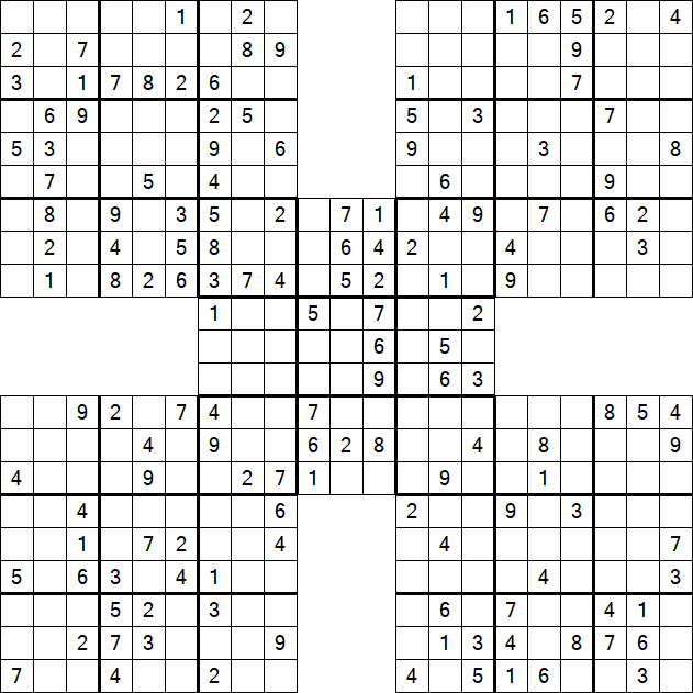 Samurai Sudoku - Medium