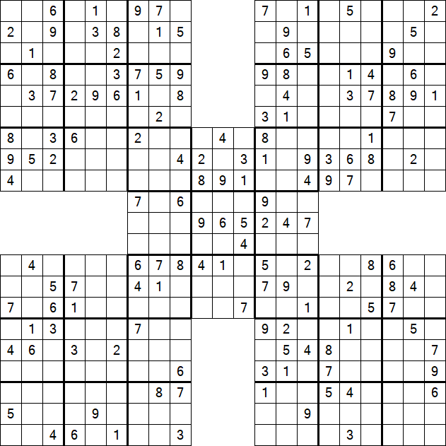 Samurai Sudoku - Medium