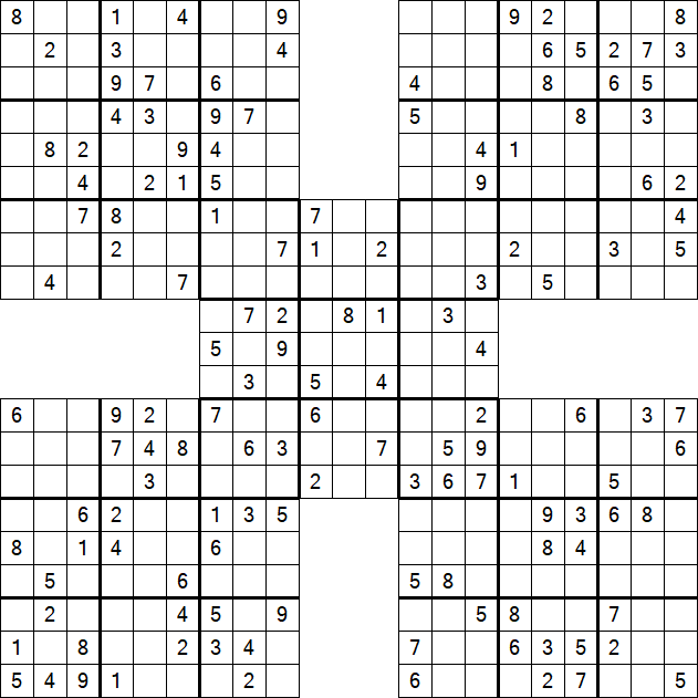Samurai Sudoku - Medium