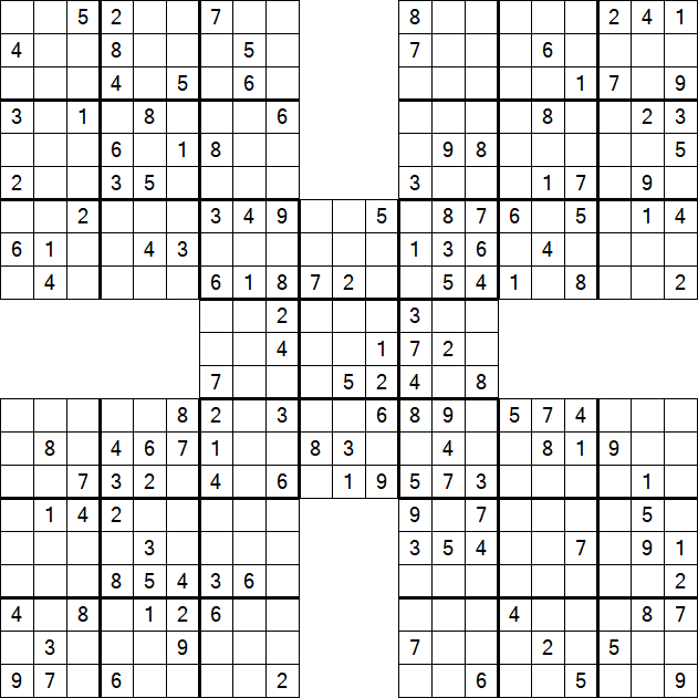 Samurai Sudoku - Moyen