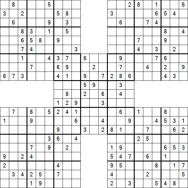 Samurai Sudoku - Moyen