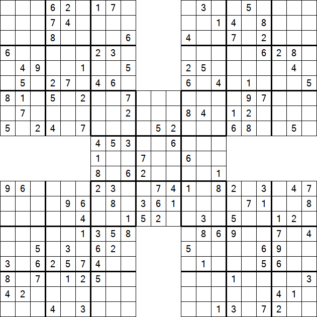 Samurai Sudoku - Moyen