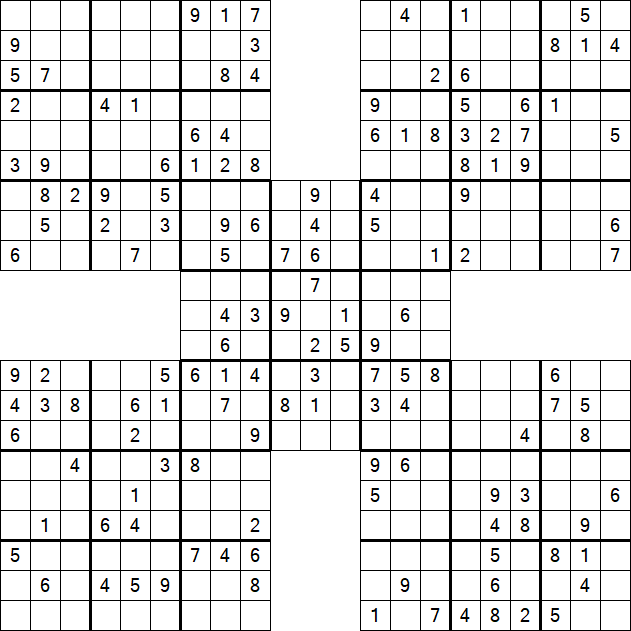 Samurai Sudoku - Moyen