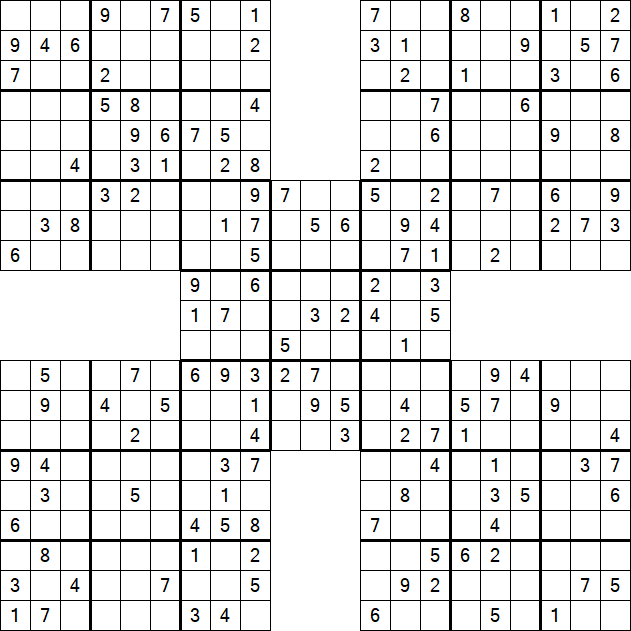 Samurai Sudoku - Moyen