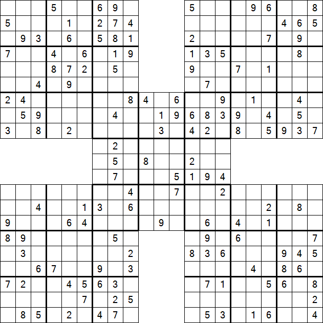 Samurai Sudoku - Moyen