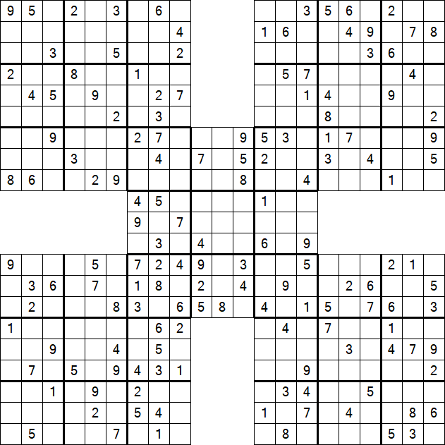 Samurai Sudoku - Moyen