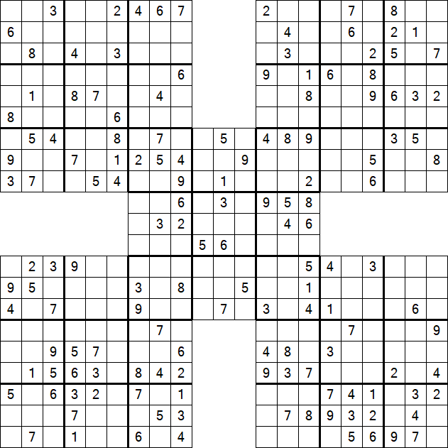 Samurai Sudoku - Moyen