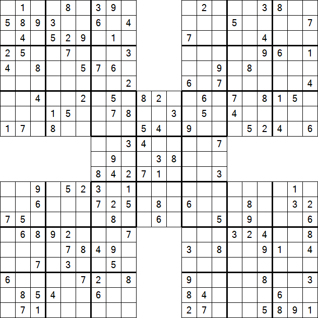 Samurai Sudoku - Moyen