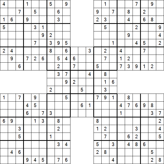 Samurai Sudoku - Moyen