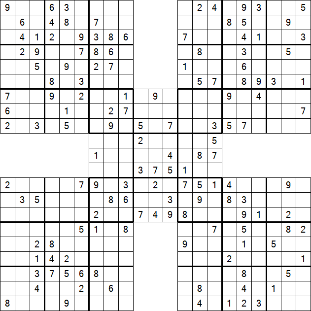 Samurai Sudoku - Moyen