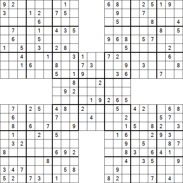 Samurai Sudoku - Moyen