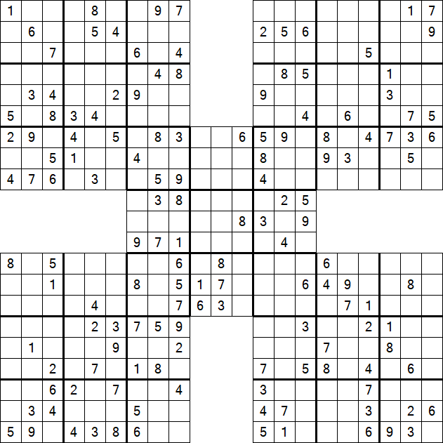 Samurai Sudoku - Moyen