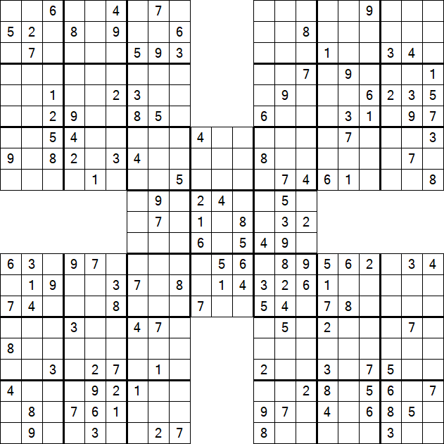 Samurai Sudoku - Medium