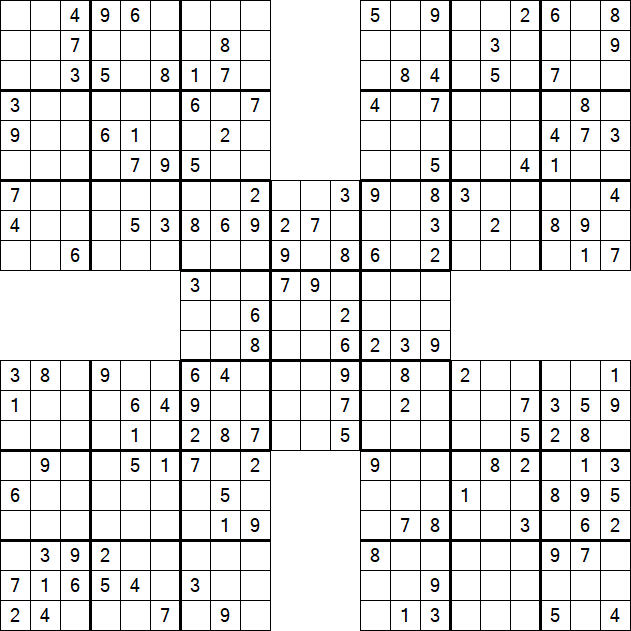 Samurai Sudoku - Medium