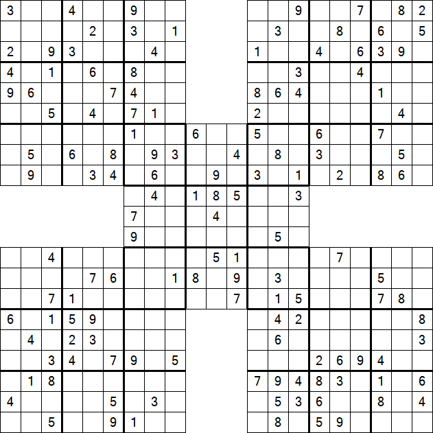 Samurai Sudoku - Medium