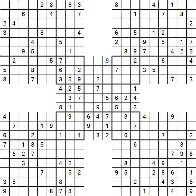 Samurai Sudoku - Médio