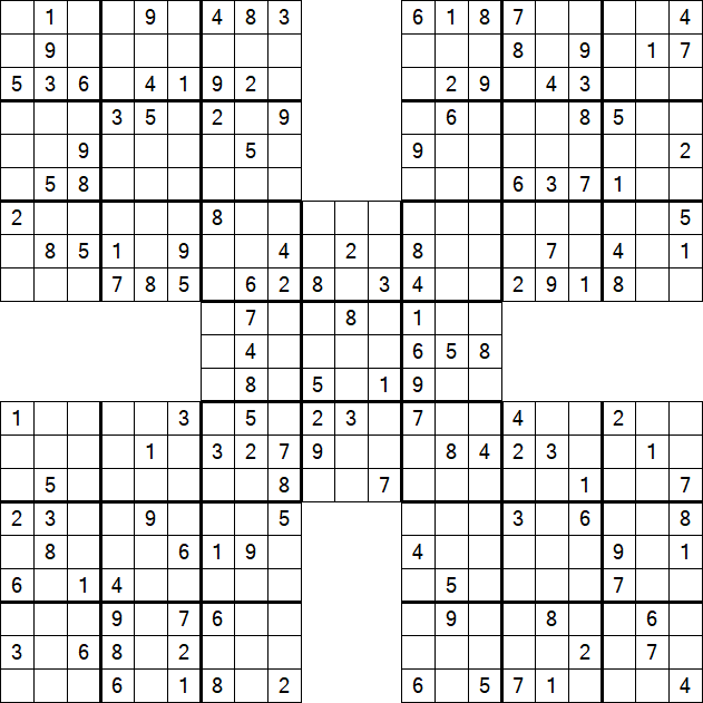 Samurai Sudoku - Medium