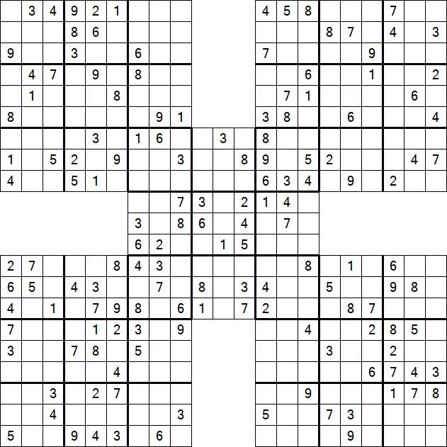 Samurai Sudoku - Médio