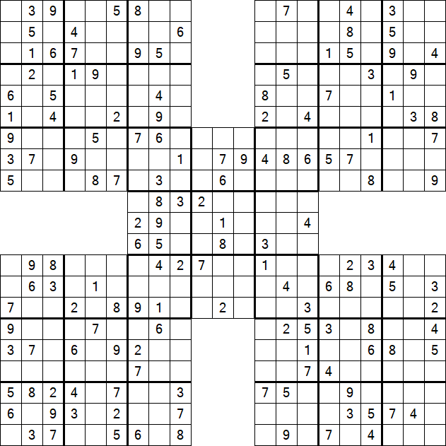 Samurai Sudoku - Médio