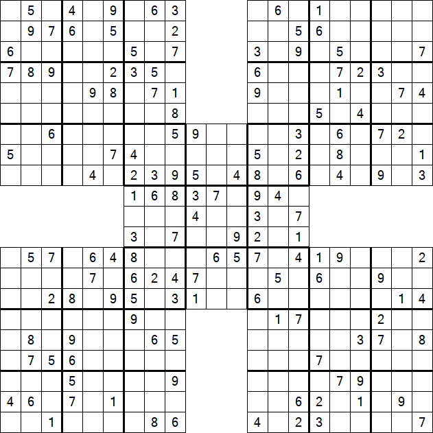 Samurai Sudoku - Médio