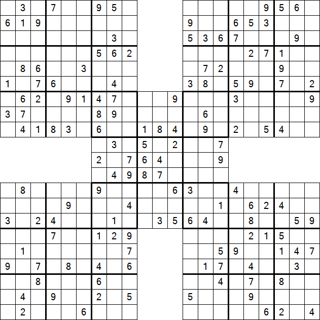 Samurai Sudoku - Médio