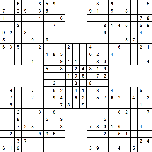 Samurai Sudoku - Médio