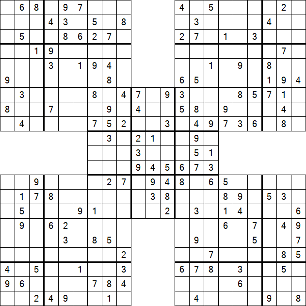 Samurai Sudoku - Médio