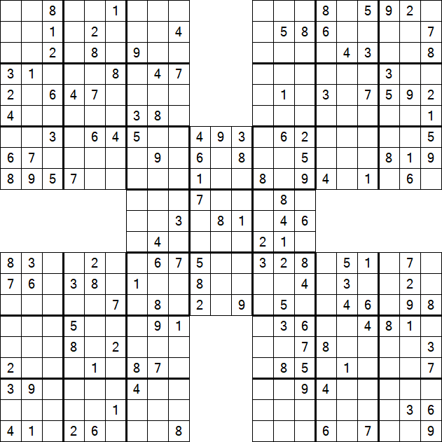 Samurai Sudoku - Médio