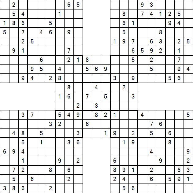 Samurai Sudoku - Médio