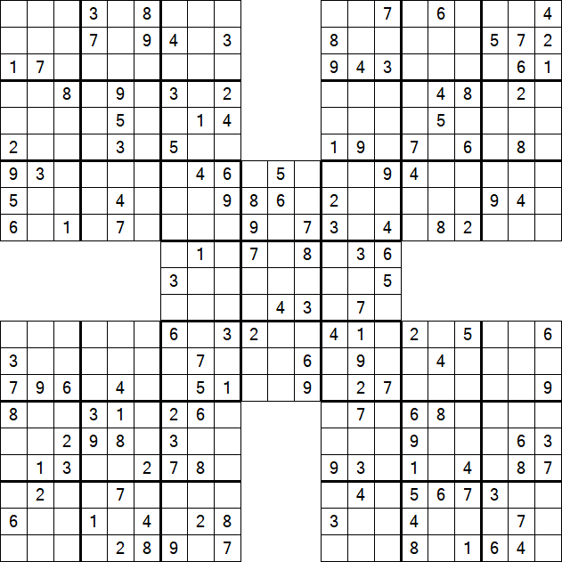 Samurai Sudoku - Medium
