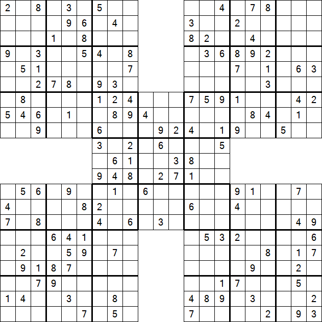 Samurai Sudoku - Medium
