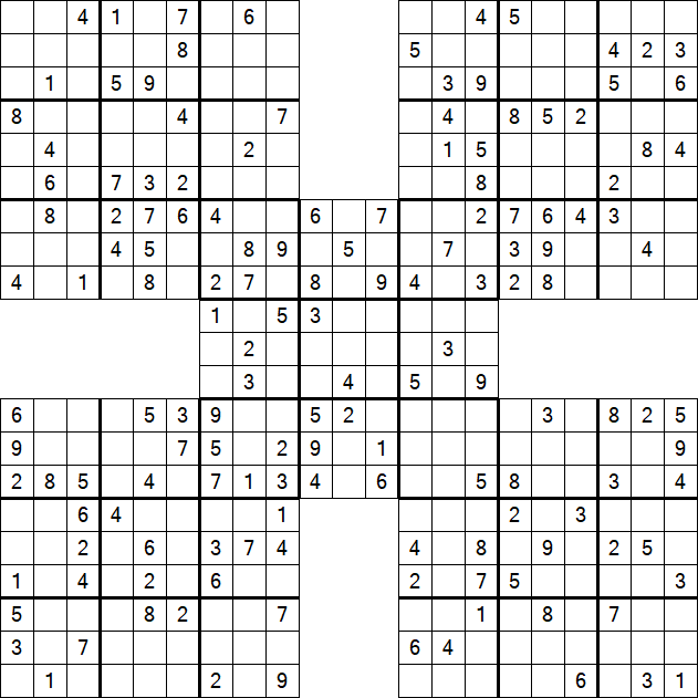 Samurai Sudoku - Medium