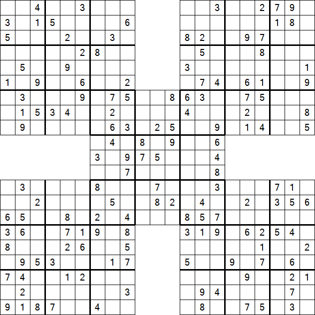 Samurai Sudoku - Medium