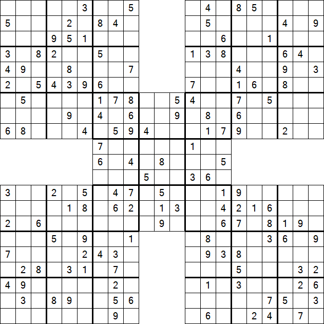 Samurai Sudoku - Medium