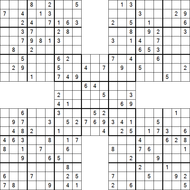 Samurai Sudoku - Medium