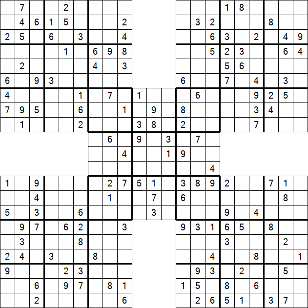 Samurai Sudoku - Medium