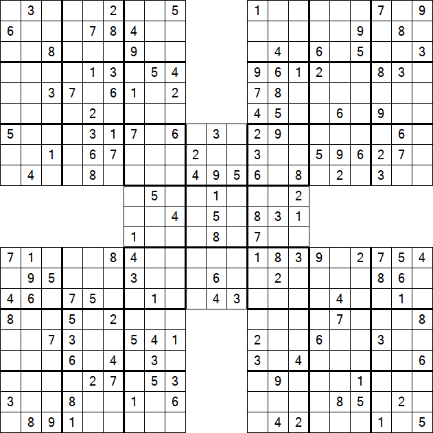 Samurai Sudoku - Medium