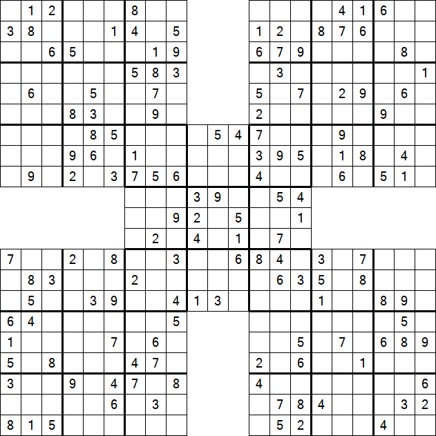 Samurai Sudoku - Medium
